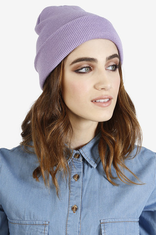 Rollover Beanie - Lilac