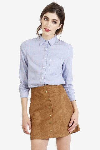 Pastel Grid Blouse