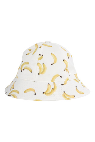 White Banana Bucket Hat